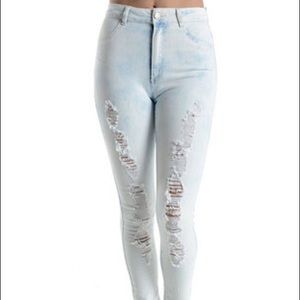 Ripped off white jeans